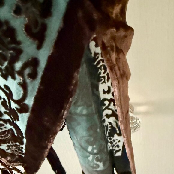 Free People Kite and Butterfly Hand Beaded Velvet Burnout Kimono Cardigan - Picture 10 of 12